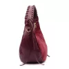 Luka 26-039 bordó női velúr bőr válltáska 35 x 22 x 15 cm
