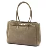 Camilla PREMIUM 10.004 taupe női bőr válltáska 37 x 24 x 14 cm