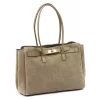 Camilla PREMIUM 10.004 taupe női bőr válltáska 37 x 24 x 14 cm