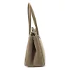 Camilla PREMIUM 10.004 taupe női bőr válltáska 37 x 24 x 14 cm