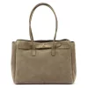 Camilla PREMIUM 10.004 taupe női bőr válltáska 37 x 24 x 14 cm