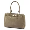 Camilla PREMIUM 10.004 taupe női bőr válltáska 37 x 24 x 14 cm