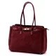 Camilla PREMIUM 10.004 bordó női velúr bőr válltáska 37 x 24 x 14 cm