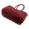 Camilla PREMIUM 10.004 bordó női velúr bőr válltáska 37 x 24 x 14 cm