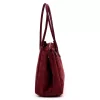 Camilla PREMIUM 10.004 bordó női velúr bőr válltáska 37 x 24 x 14 cm
