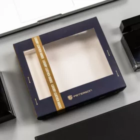   Peterson PTN SET-M-N992L-CHM barna férfi marhabőr pénztárca