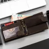 Peterson PTN SET-M-N992L-CHM barna férfi marhabőr pénztárca
