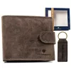 Peterson PTN SET-M-N992L-CHM barna férfi marhabőr pénztárca