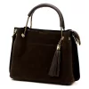 Luka 26-046 barna női velúr bőr kézitáska 26 x 22 x 14 cm