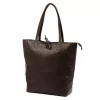 Patrizia 27-002 Z sötétbarna női bőr válltáska, shopper 39 x 36 x 14 cm