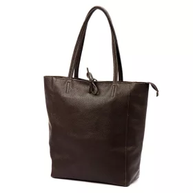   Patrizia 27-002 Z sötétbarna női bőr válltáska, shopper 39 x 36 x 14 cm