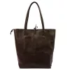 Patrizia 27-002 Z sötétbarna női bőr válltáska, shopper 39 x 36 x 14 cm