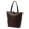 Patrizia 27-002 Z sötétbarna női bőr válltáska, shopper 39 x 36 x 14 cm