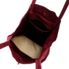 Patrizia 419-013-05 bordó velúr bőr női válltáska, shopper 38 x 38 x 13 cm