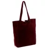 Patrizia 419-013-05 bordó velúr bőr női válltáska, shopper 38 x 38 x 13 cm
