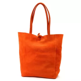   Patrizia 419-013-05 narancs velúr bőr női válltáska, shopper 38 x 38 x 13 cm
