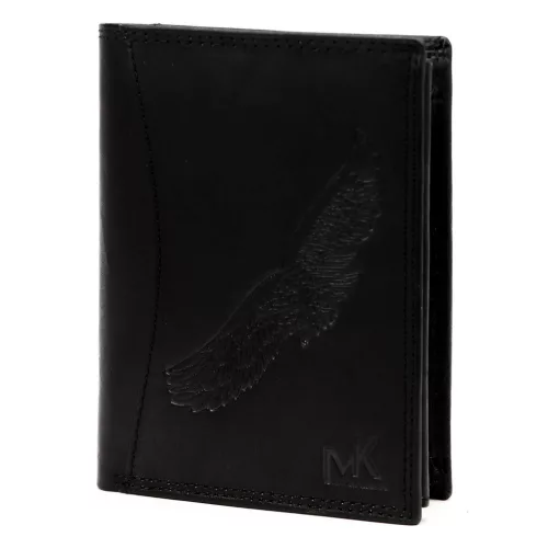 Money Kepper CDD 5601 BIRD fekete férfi bőr pénztárca, sas motívummal 10 x 13 x 2.5 cm