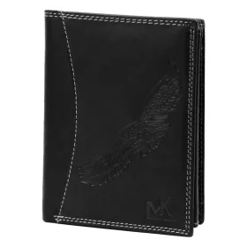   Money Kepper CDD 5601 BIRD fekete férfi bőr pénztárca, sas motívummal10 x 13 x 2.5 cm