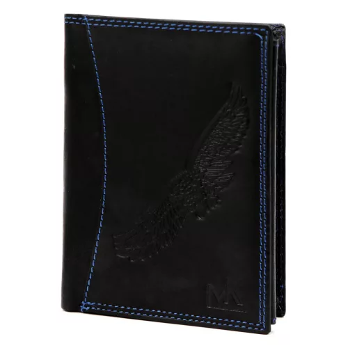 Money Kepper CDD 5601 BIRD fekete férfi bőr pénztárca, sas motívummal 10 x 13 x 2.5 cm
