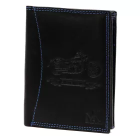   Money Kepper CDD 5601 BIKE fekete férfi bőr pénztárca, motoros motívummal 10 x 13 x 2.5 cm
