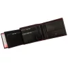 Money Kepper CDD 5600 BIRD fekete-piros férfi bőr pénztárca, sas mintával 12.5 x 10 x 2.5 cm