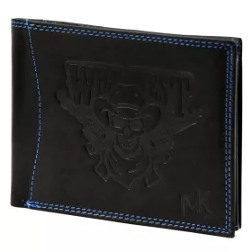   Money Kepper CDD 5600 WILD WEST fekete férfi bőr pénztárca, Western motívummal 12.5 x 10 x 2.5 cm