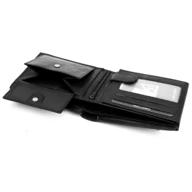   Money Kepper CDD 5600 EAGLE fekete férfi bőr pénztárca, sas motívummal 12.5 x 10 x 2.5 cm