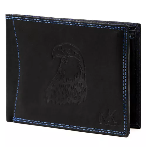 Money Kepper CDD 5600 EAGLE fekete férfi bőr pénztárca, sas motívummal 12.5 x 10 x 2.5 cm