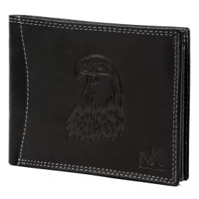   Money Kepper CDD 5600 EAGLE fekete férfi bőr pénztárca, sas motívummal 12.5 x 10 x 2.5 cm