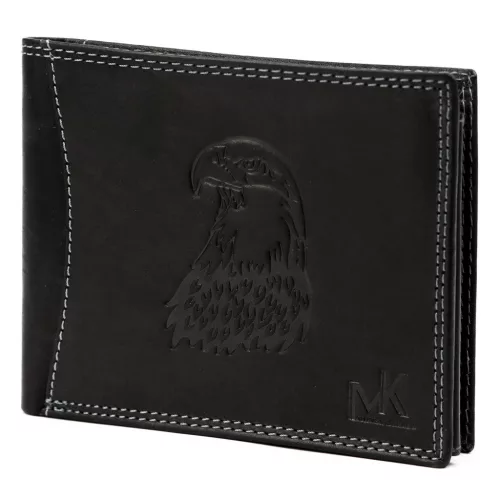 Money Kepper CDD 5600 EAGLE fekete férfi bőr pénztárca, sas motívummal 12.5 x 10 x 2.5 cm
