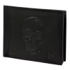 Money Kepper CDD 5600 SKULL fekete férfi bőr pénztárca, koponya mintával 12.5 x 10 x 2.5 cm