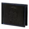 Money Kepper CDD 5600 SKULL fekete férfi bőr pénztárca, koponya mintával 12.5 x 10 x 2.5 cm