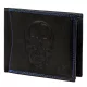Money Kepper CDD 5600 SKULL fekete férfi bőr pénztárca, koponya mintával 12.5 x 10 x 2.5 cm