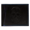 Money Kepper CDD 5600 SKULL fekete férfi bőr pénztárca, koponya mintával 12.5 x 10 x 2.5 cm