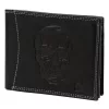 Money Kepper CDD 5600 SKULL fekete férfi bőr pénztárca, koponya mintával 12.5 x 10 x 2.5 cm