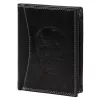 Money Kepper CDD 5601 SKULL fekete férfi bőr pénztárca, koponya motívummal 10 × 13 × 2,5 cm