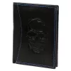 Money Kepper CDD 5601 SKULL fekete férfi bőr pénztárca, koponya motívummal 10 × 13 × 2,5 cm