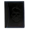 Money Kepper CDD 5601 SKULL fekete férfi bőr pénztárca, koponya motívummal 10 × 13 × 2,5 cm