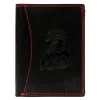 Money Kepper CDD 5601 EAGLE fekete-piros férfi bőr pénztárca, sas motívummal 10 × 13 × 2,5 cm