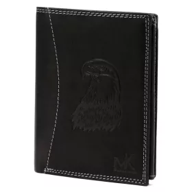   Money Kepper CDD 5601 EAGLE fekete férfi bőr pénztárca, sas motívummal 10 × 13 × 2,5 cm