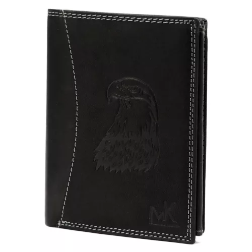 Money Kepper CDD 5601 EAGLE fekete férfi bőr pénztárca, sas motívummal 10 × 13 × 2,5 cm