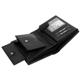   Money Kepper CDD 5601 WILD WEST fekete férfi bőr pénztárca 10 × 13 × 2,5 cm