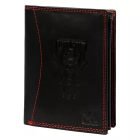   Money Kepper CDD 5601 WILD WEST fekete-piros férfi bőr pénztárca 10 × 13 × 2,5 cm