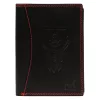 Money Kepper CDD 5601 WILD WEST fekete-piros férfi bőr pénztárca 10 × 13 × 2,5 cm