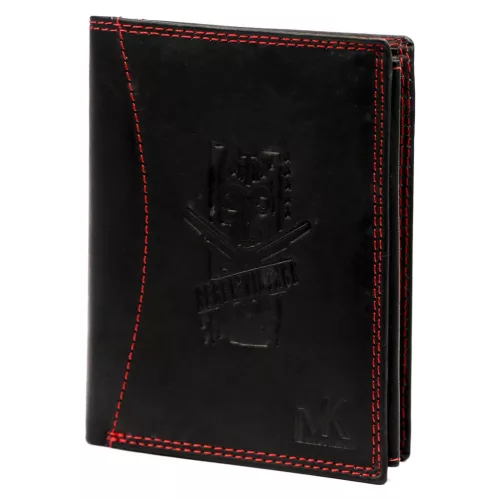 Money Kepper CDD 5601 REBEL VINTAGE fekete-piros férfi bőr pénztárca 10 x 13 x 2.5 cm