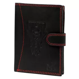   Money Kepper CDD 5601B WILD WEST fekete-piros férfi bőr pénztárca 10.5 x 13 x 2.5 cm
