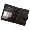 Money Kepper CDD 5601B WILD WEST fekete-piros férfi bőr pénztárca 10.5 x 13 x 2.5 cm