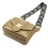 EGO ES0276CR 160325JZ női taupe bőr válltáska, oldaltáska 20 x 17 x 9 cm