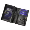 Luxury 892 kisméretű, fekete női bőr pénztárca 12 x 9 x 3.5 cm