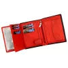 Money Kepper SN5601 RFID fekete-piros férfi bőr pénztárca 10 x 12.5 x 2.5 cm